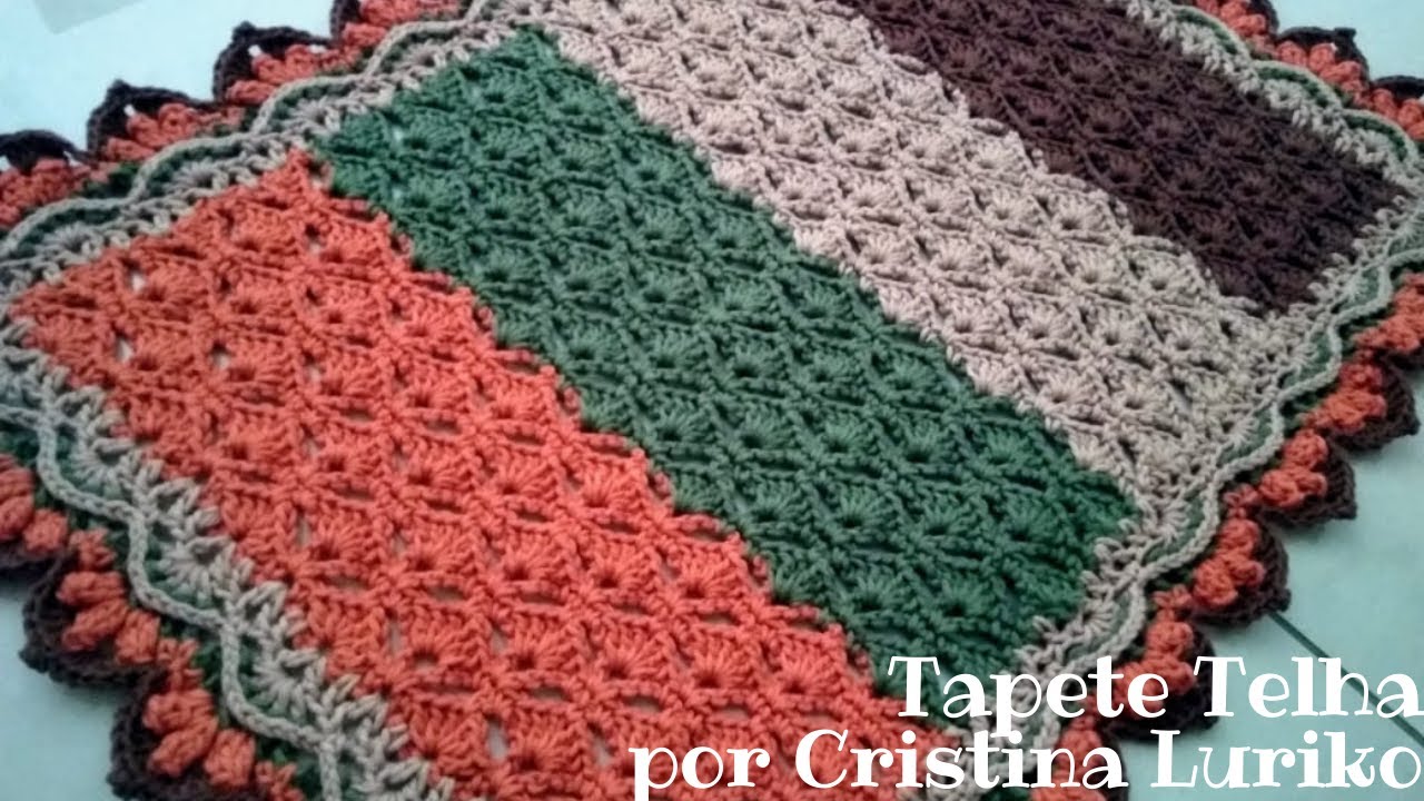 Tapete de crochê Telha