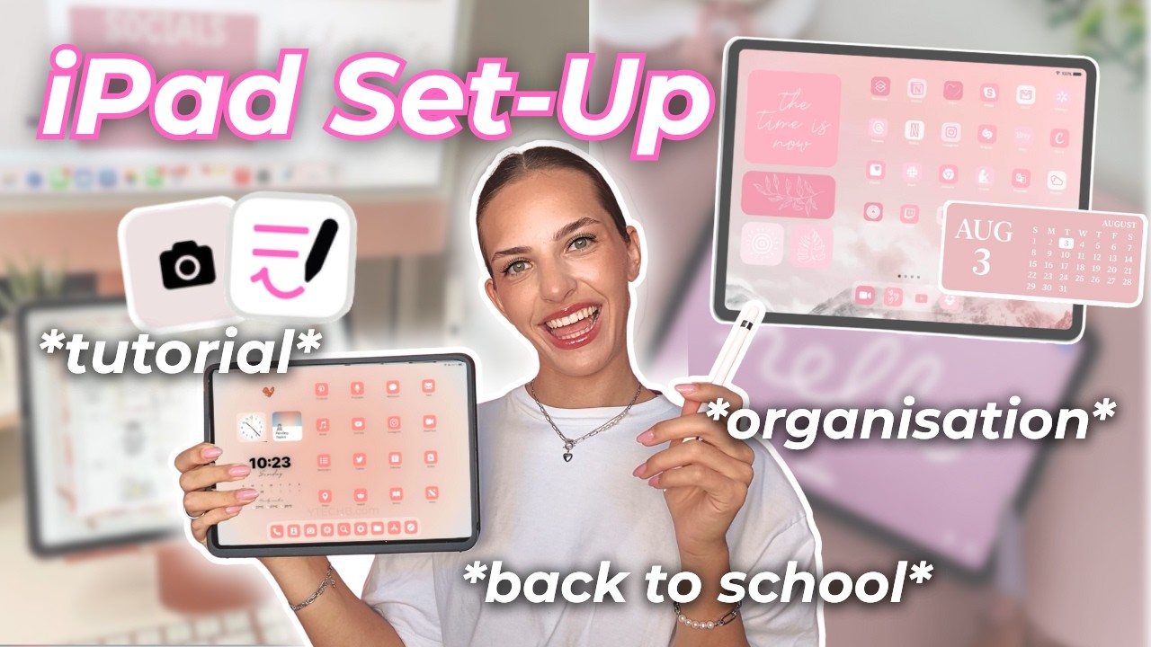 iPad organisation + aesthetic einrichten TUTORIAL🎀 | back to school produktivität 📚