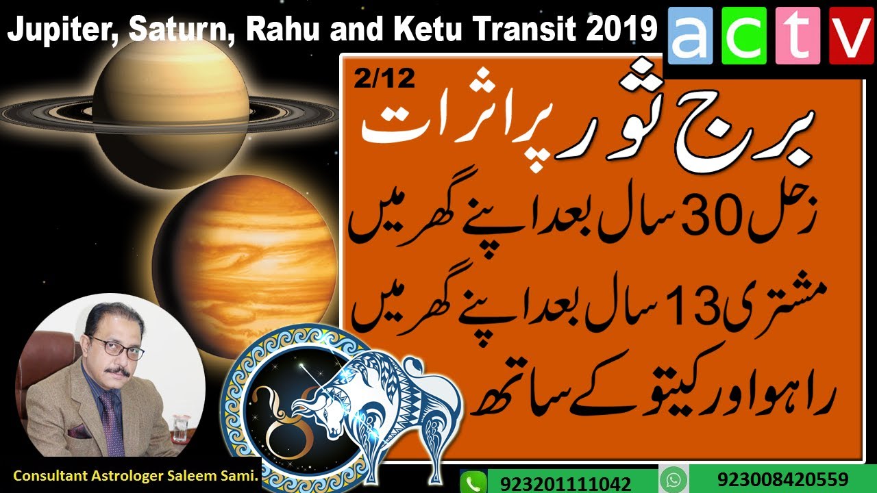 Jupiter, Saturn, Rahu & Ketu Transit 2019 - 2020 | Taurus | Vedic Astrology | Saleem Sami Astrology