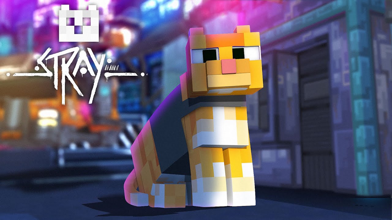 😱 Майнкрафт, но Я СТАЛА КОТОМ ИЗ СТРЭЙ | STRAY in MINECRAFT | СИМУЛЯТОР КОТА