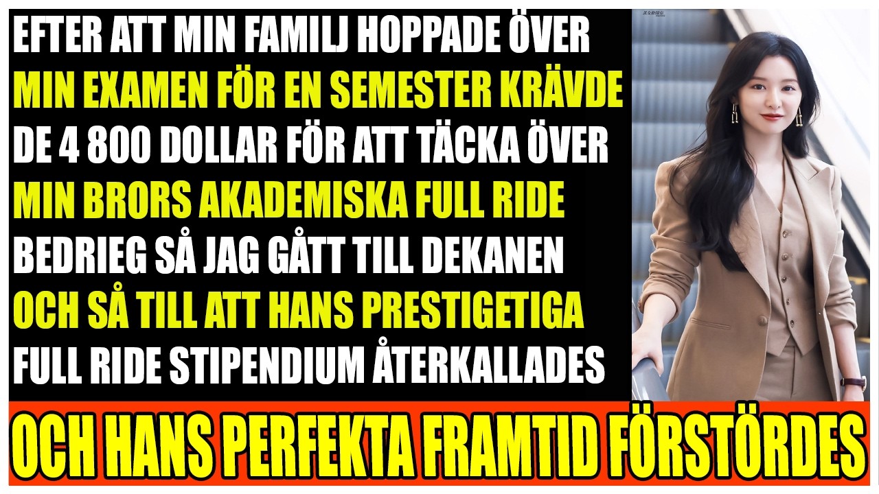 Familjen missade min examen  kr&auml;vde pengar s&aring; jag avsl&ouml;jade min bror