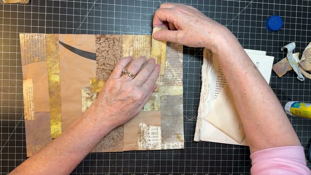 Scrappy Saturday! - Book Page Collaged Journal Covers!