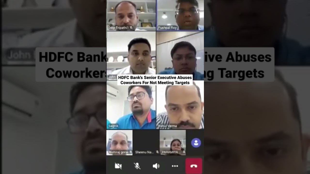 HDFC Viral Video: Bank's Senior Executive Abuses Coworkers For Not Meeting Targets