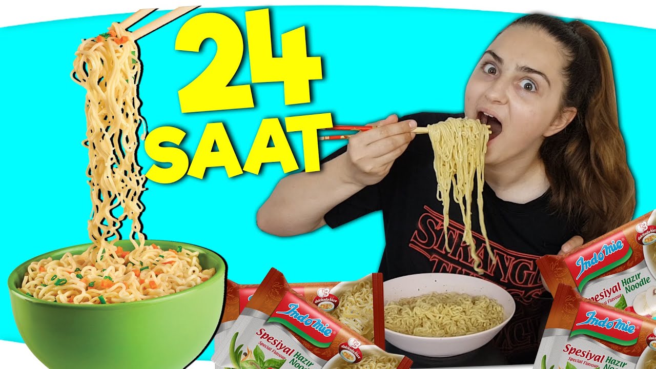 24 SAAT BOYUNCA SADECE NOODLE YEDİM !!