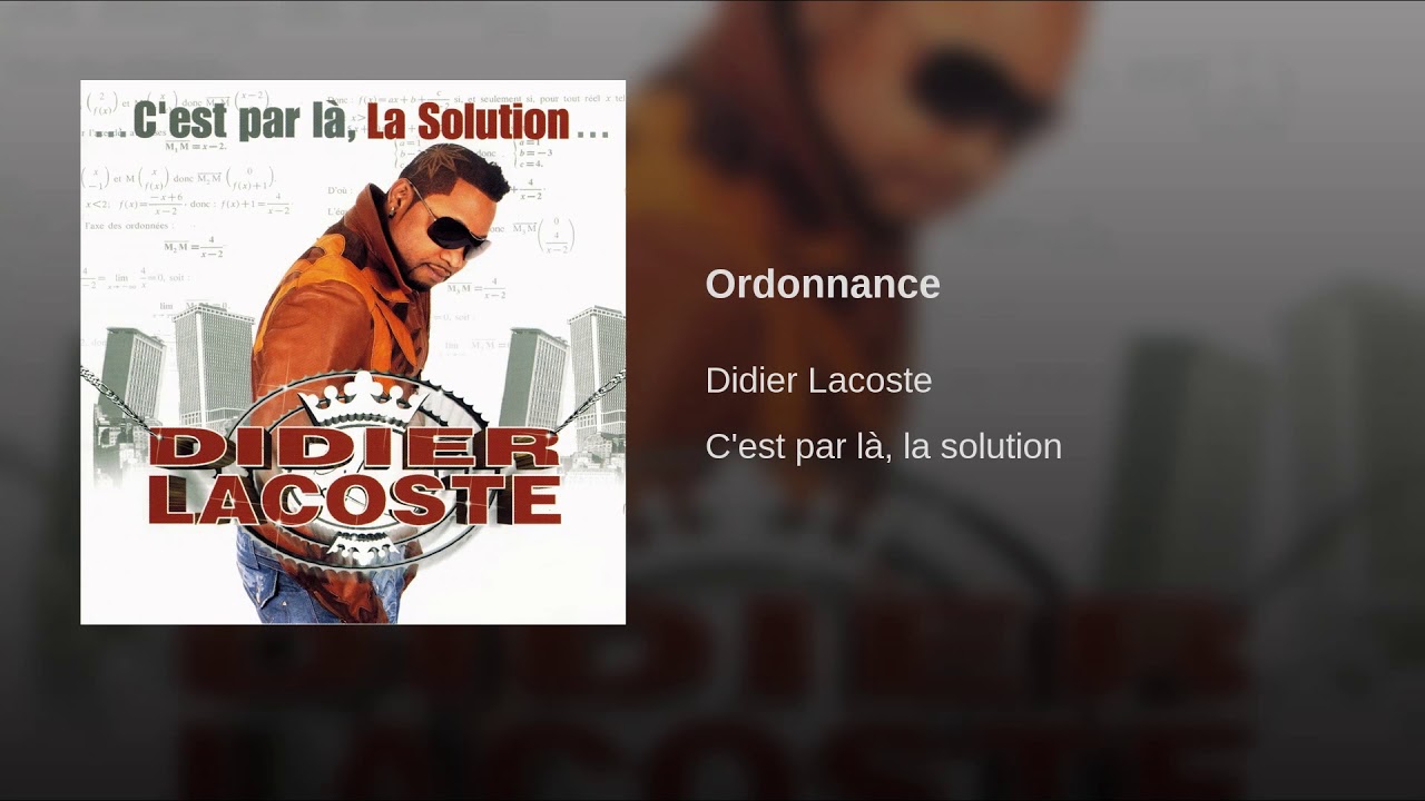 &laquo;&nbsp;Ordonnance&nbsp;&raquo; Didier Lacoste (Audio Officielle)