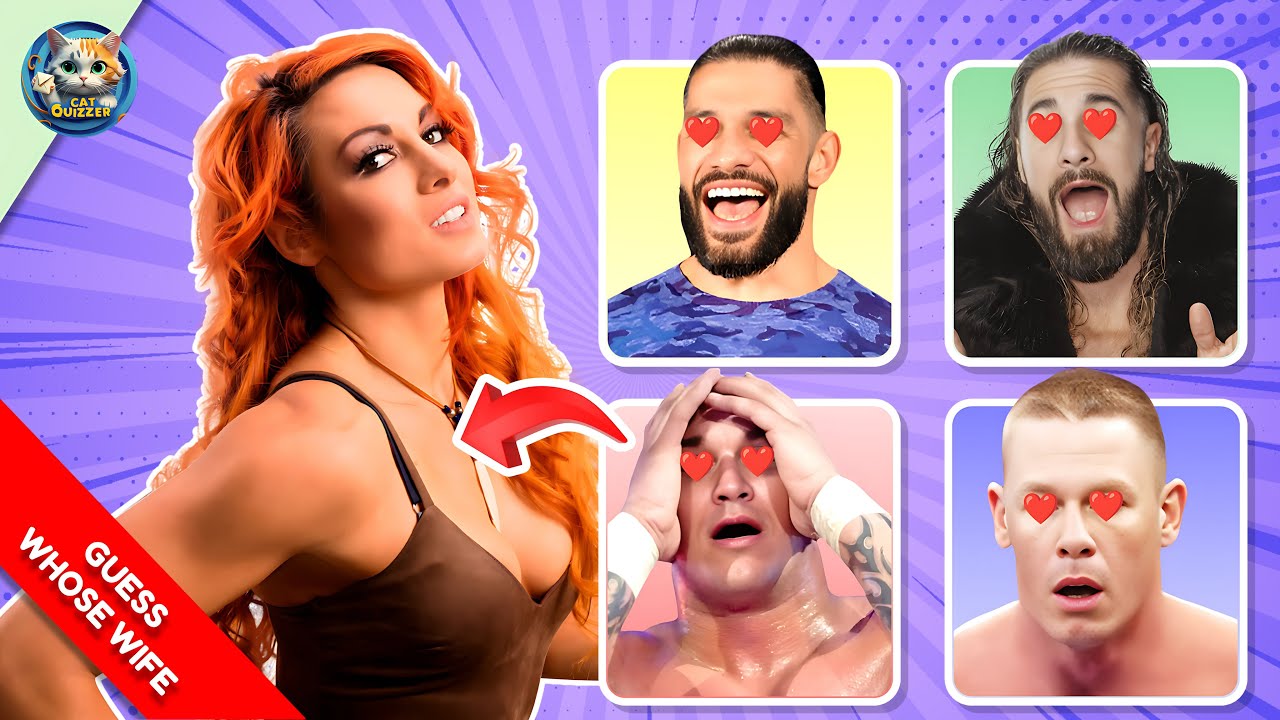 Guess The WWE Wrestlers by Their Wives! 💑🔥  WWE Couples Quiz