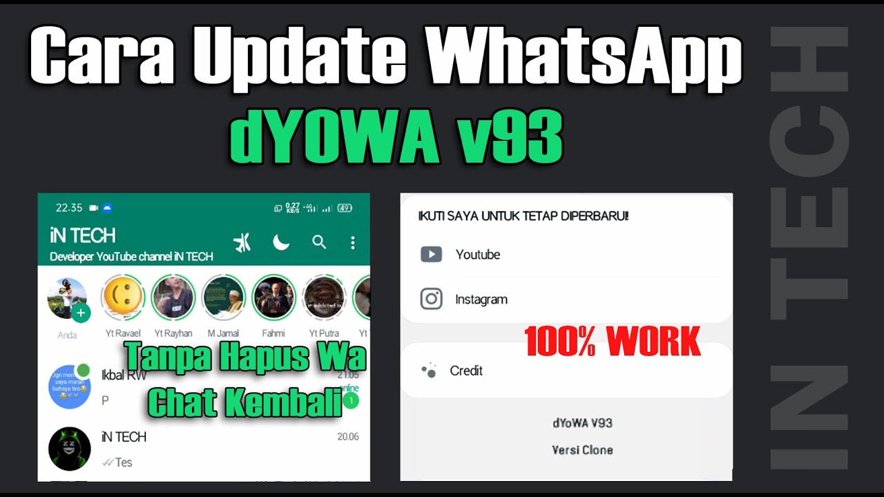 Cara Update WhatsApp dYOWA v93 Tanpa Perlu Hapus WA Lama