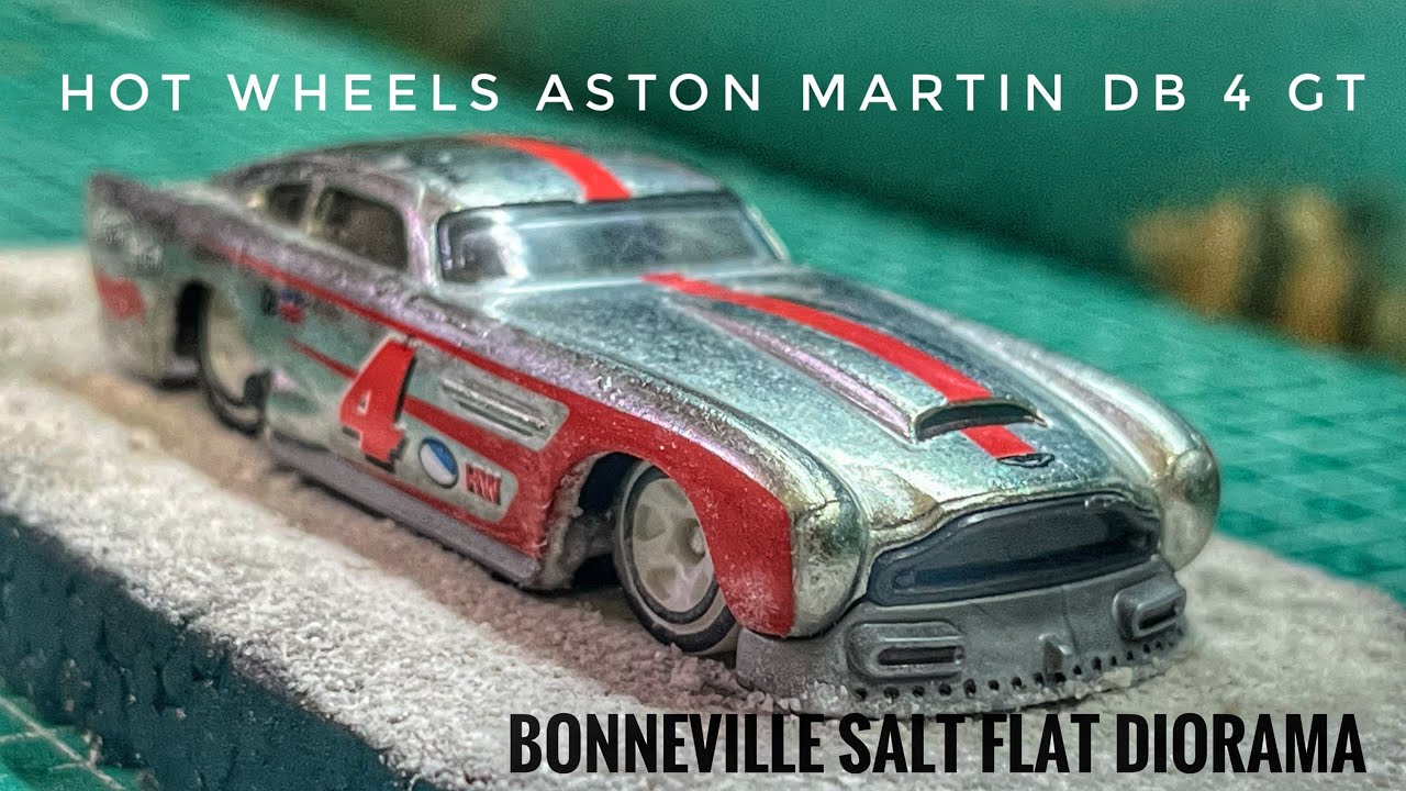 Hot Wheels Custom Aston Martin  DB4GT Bonneville Salt Flat Diorama