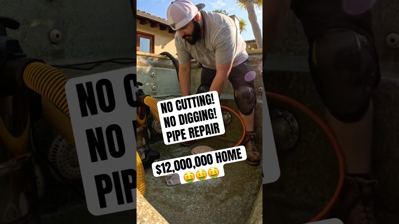 Underground Pipe Repair On $12 Million Home Without Digging!