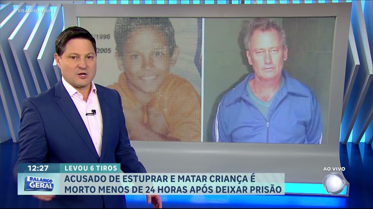 Acusado de estupro é morto menos de 24 horas depois de deixar a prisão | BALANÇO GERAL