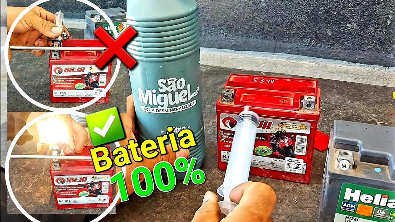 Recuperei a bateria da minha moto q não prestava mais *ficou zerada*