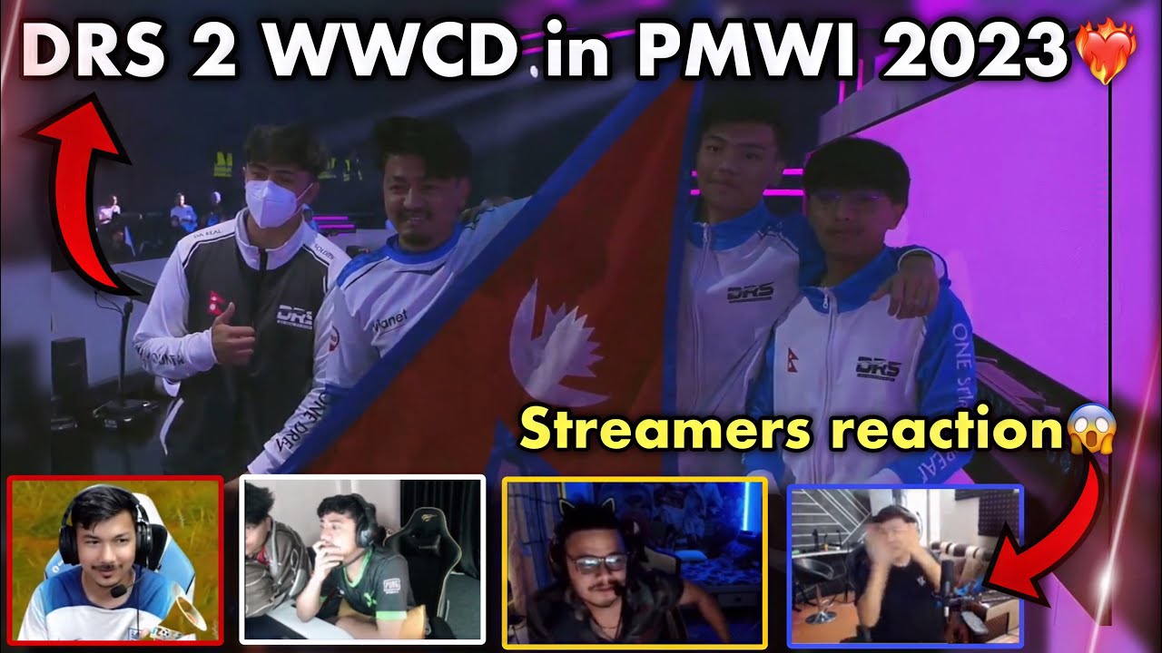 DRS 2 WWCD IN PMWI 2023❤️‍🔥| DRS MAKING NEPAL🇳🇵PROUD IN GLOBAL LOBBY🔥| STREAMERS REACTION😱..