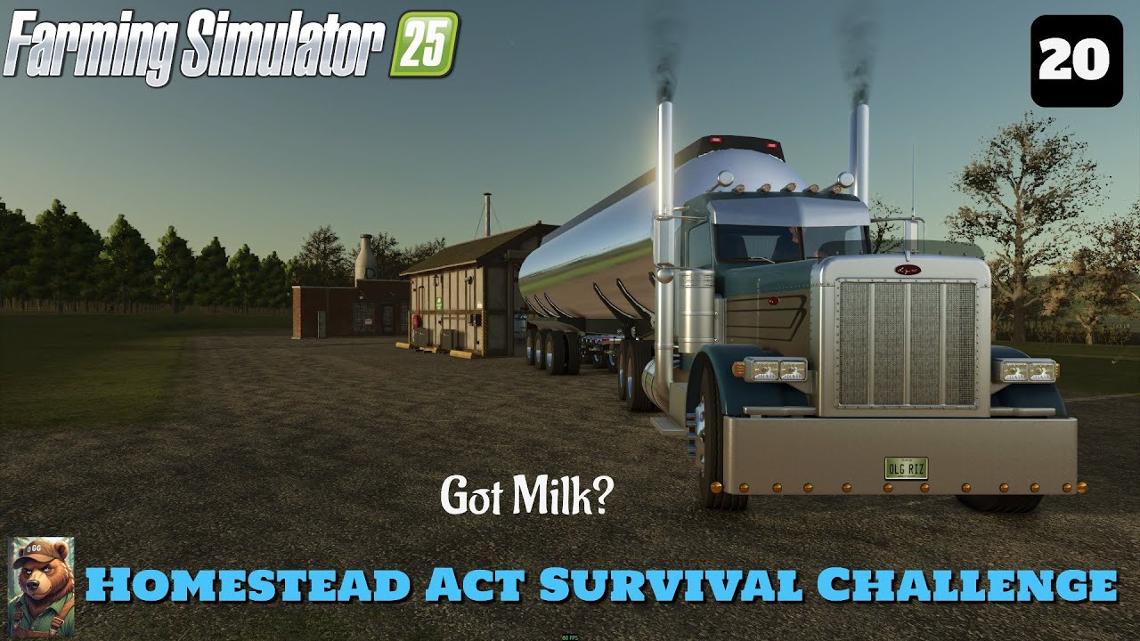 FS25: Homestead Act Survival Challenge (20) - Got Milk? We do...and a fair bit of it.