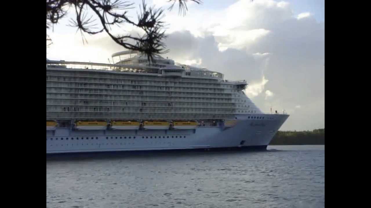 Allure of the Seas arriving back from the test voyage