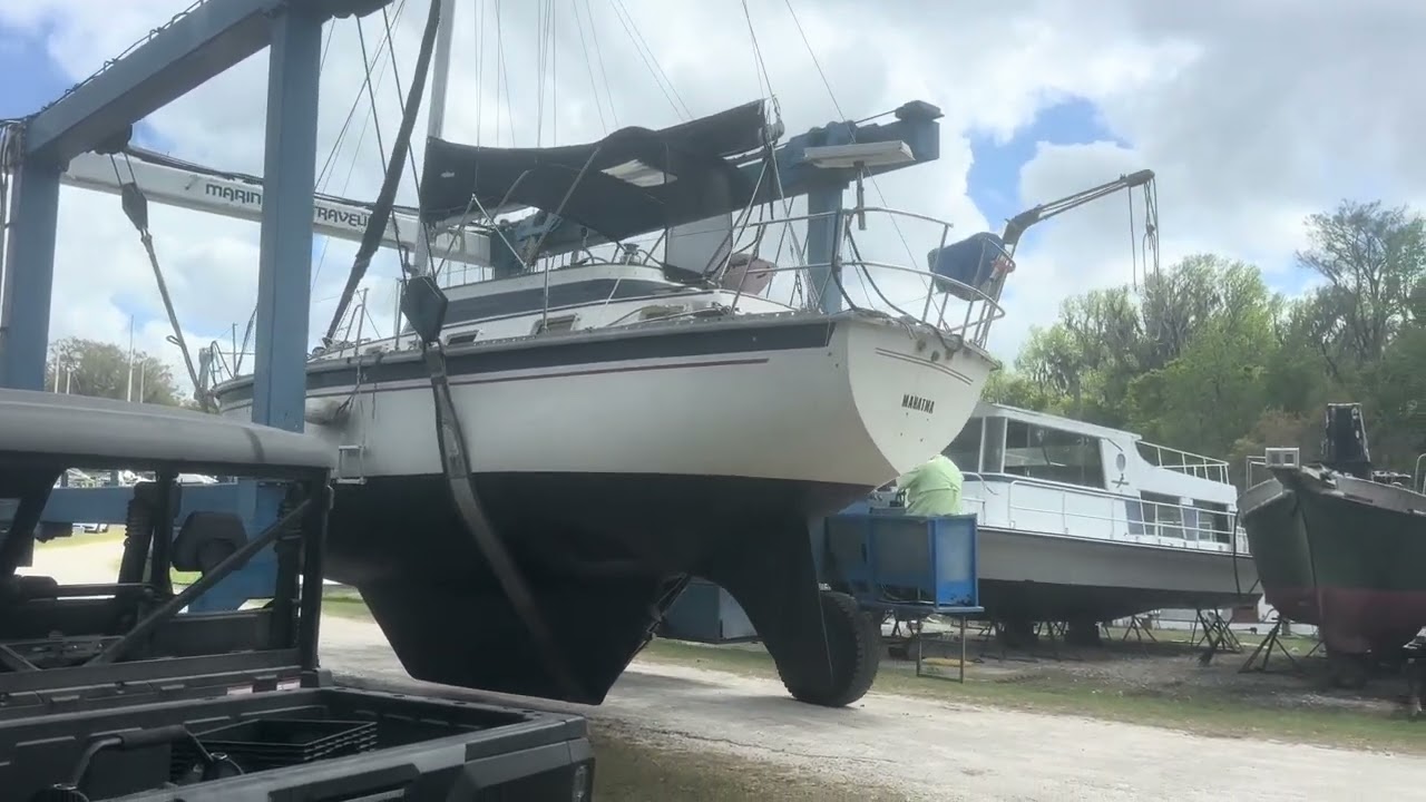 finally putting our sailboat back in the water. allysun's view