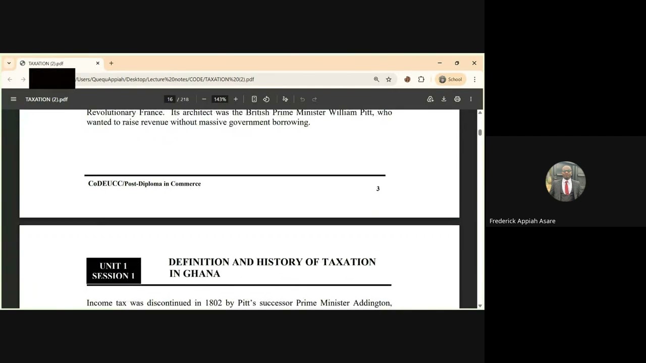 ACC305D  TAXATION WEEK 1