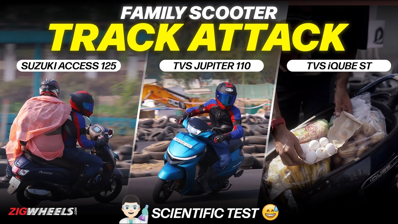 Suzuki Access vs TVS Jupiter vs TVS iQube ST - Practicality & Performance Comparison