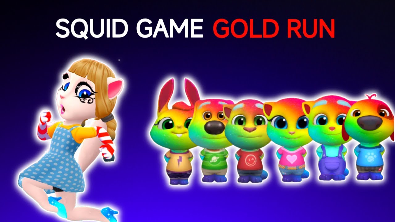 Squid Game Gold Run | My Talking Tom Gold Run | My Talking Tom Friends | Talking Angela Squid Doll