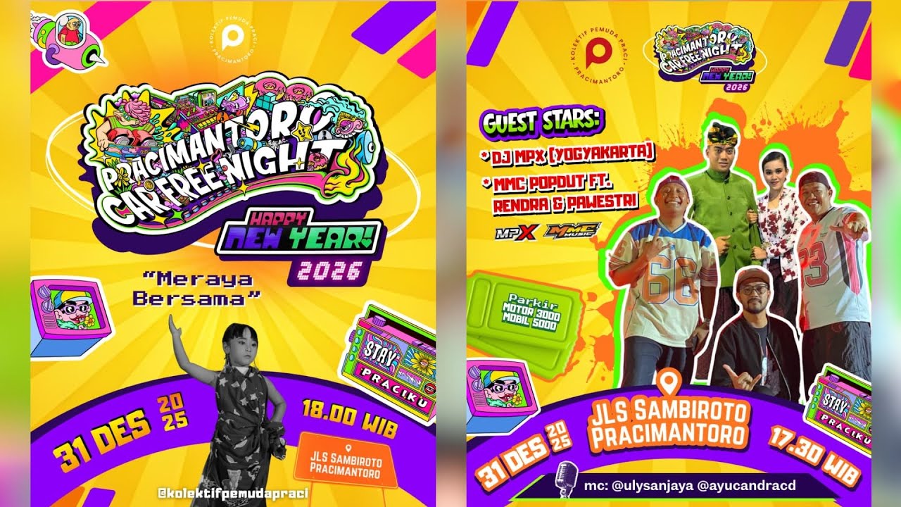 🔴LIVE 🔴 PRACIMANTORO CAR FREE NIGHT 🔴HAPPY NEW YEAR 2026 🔴JLS. SAMBIROTO PRACIMANTORO || 31/12/ 2025