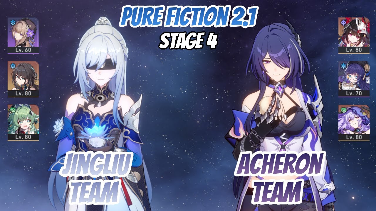 Jingliu Herta & Acheron x Sparkle Pure Fiction Stage 4 (3 Stars) | Honkai Star Rail