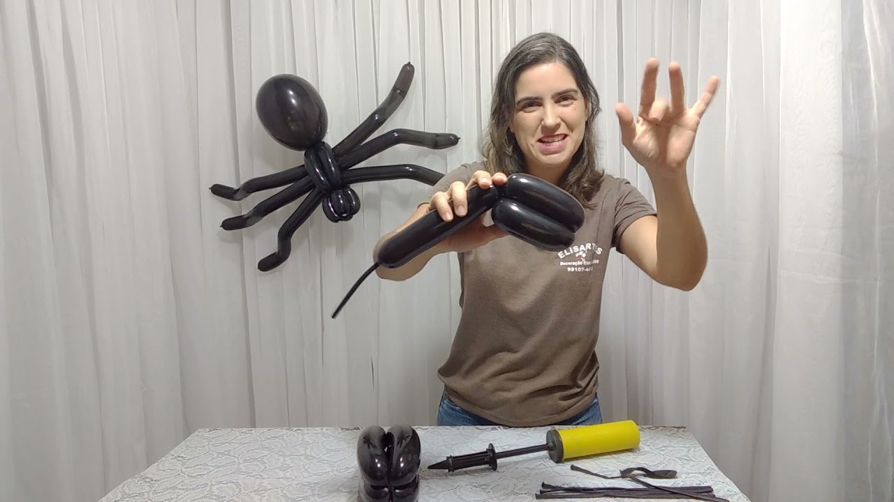 Aprenda como fazer uma aranha com balões