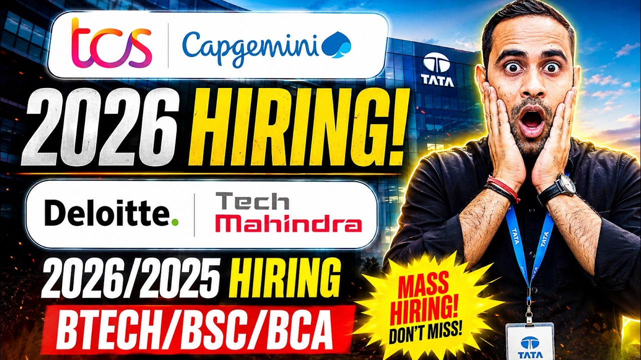 Крупнейший набор TCS и Capgemini 2026 | Найм в Deloitte, TechMahindra, NielsenIQ | BTech/BSC/BCA