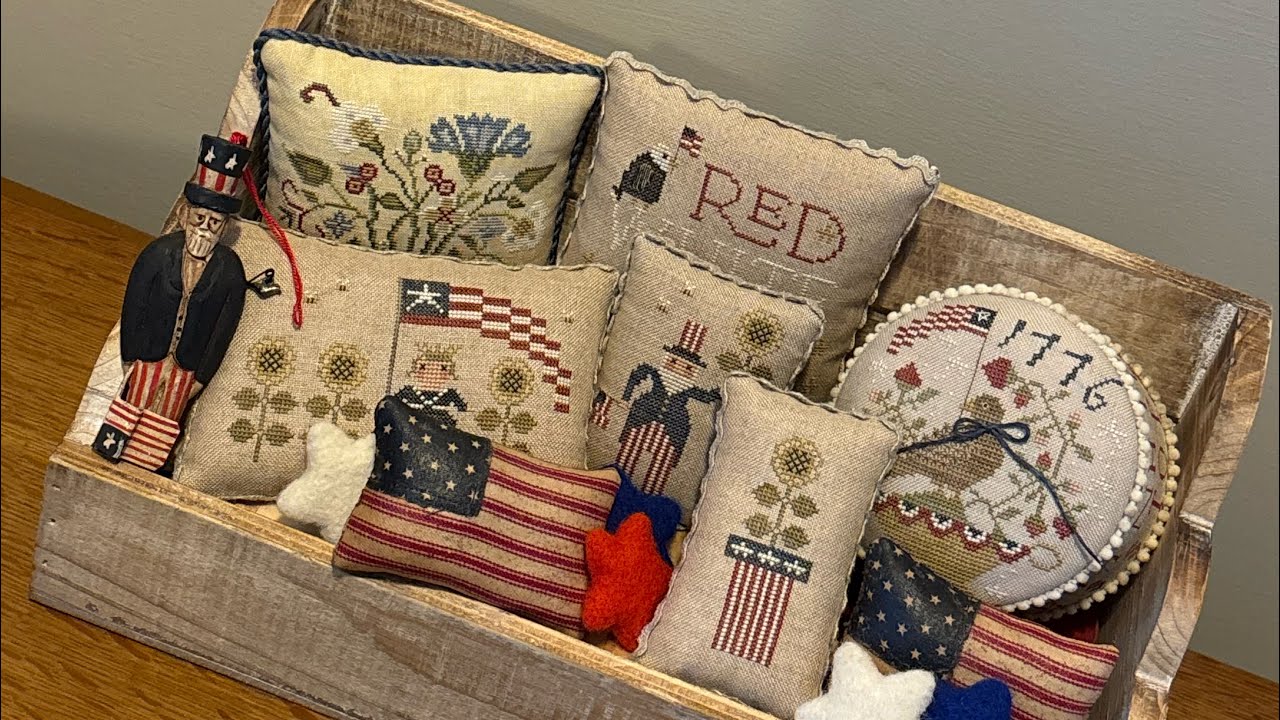 Flosstube #21 - May Recap, Market Maynia / Patriotic Stitching