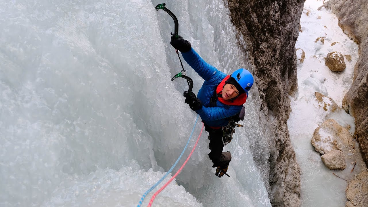 Ice Fall Climbing in the Dolomites