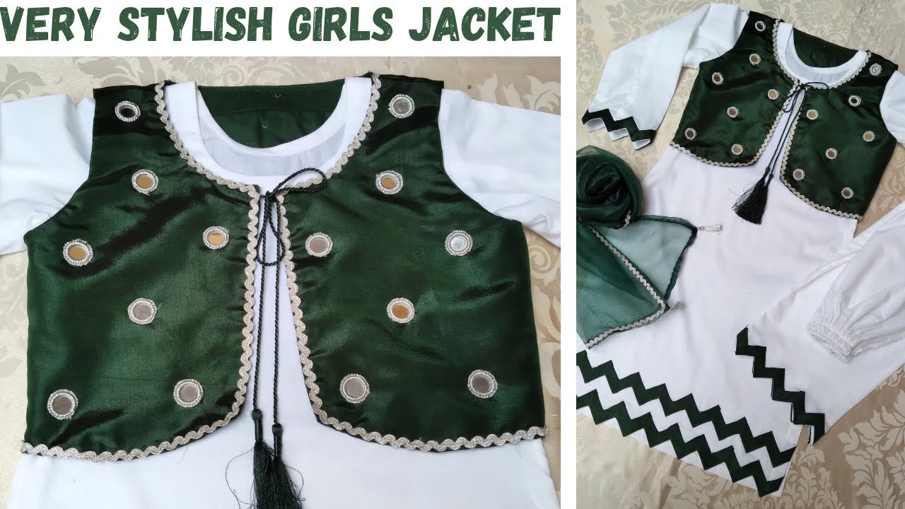 Very Stylish Girls Jacket for 14 August / Easy Cutting and Stitching / 14 August Dress Design #2023