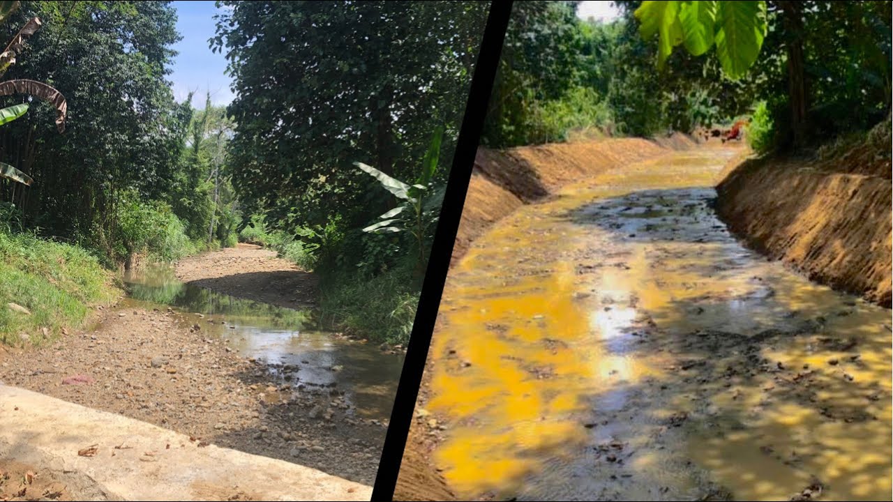 Excavator work on River From Start to Finish