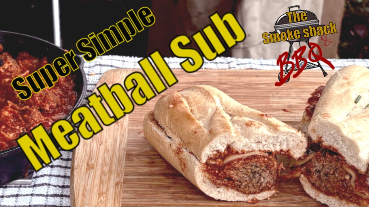 Smoked Meatball Sub Sandwich, on a Weber Kettle 