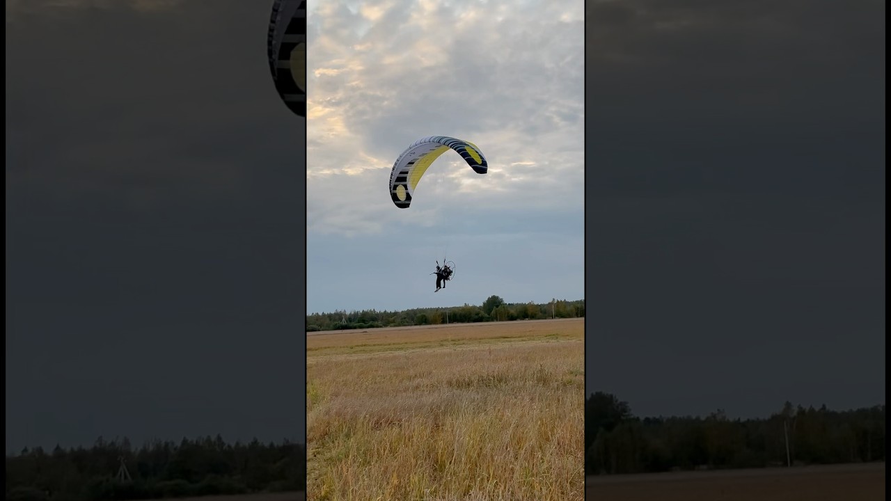 Посадка тандема на парамоторе. Moster 185. Dudek Orca 5.