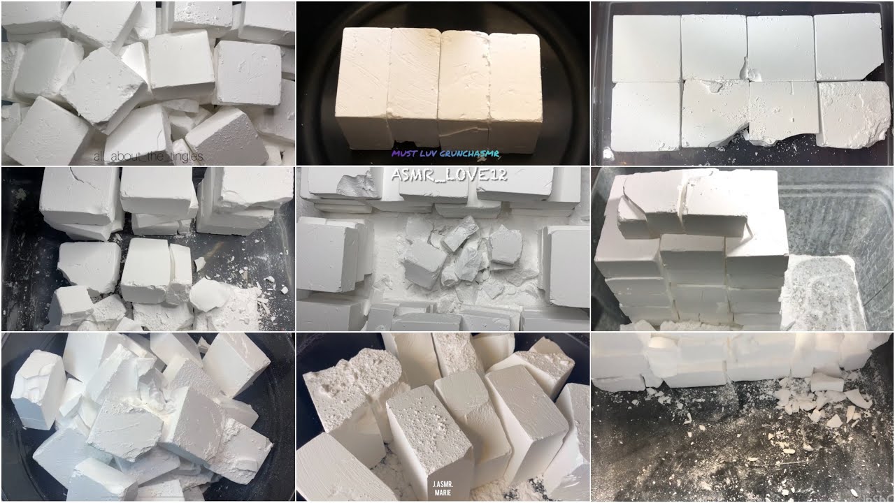 200+ Plain Gym Chalk Blocks | Nonstop Crushing | ASMR | Edit | Oddly Satisfying | Sleep Aid