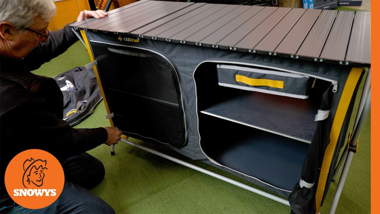 OZtrail Deluxe Camp Kitchen With Sink - How to setup & pack away