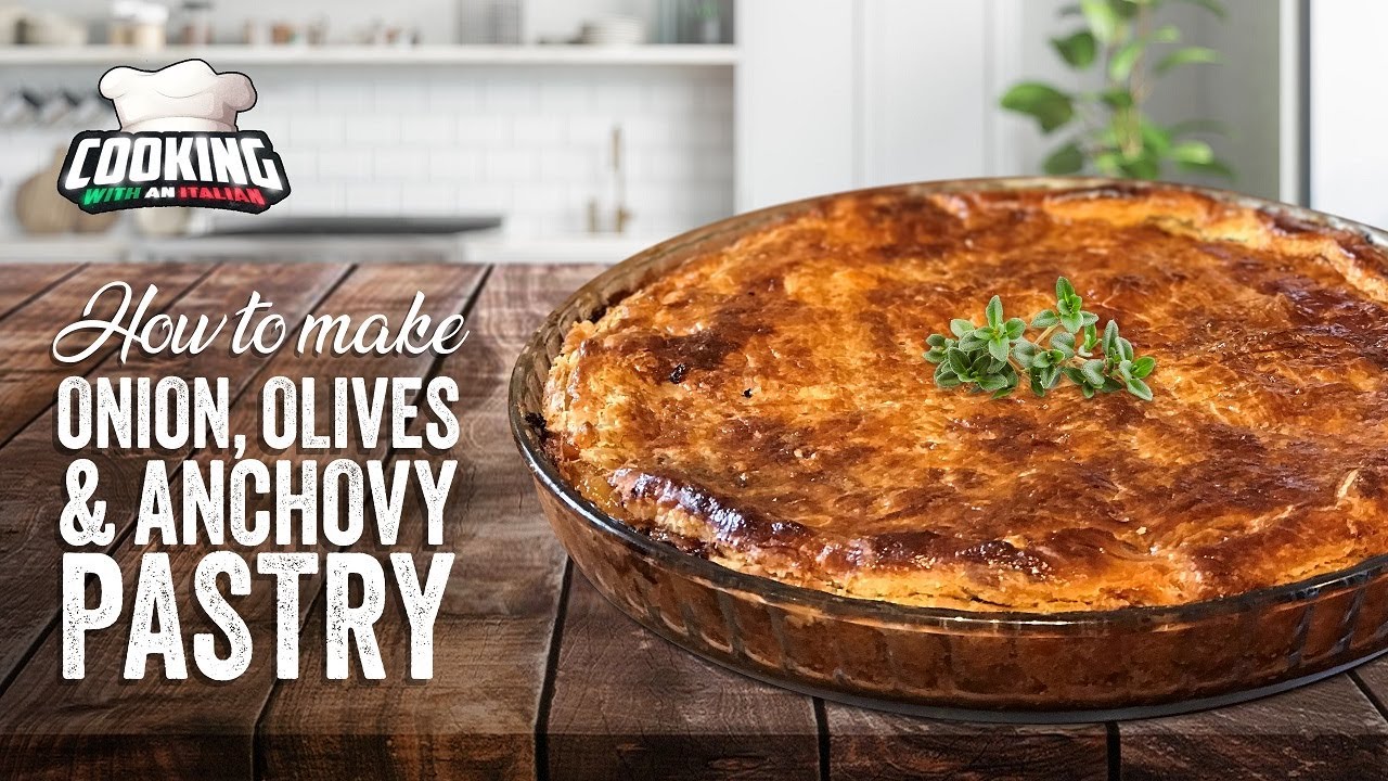 «ЛУЧШИЙ рецепт лукового пирога, который вы когда-либо пробовали!» С оливками и анчоусами