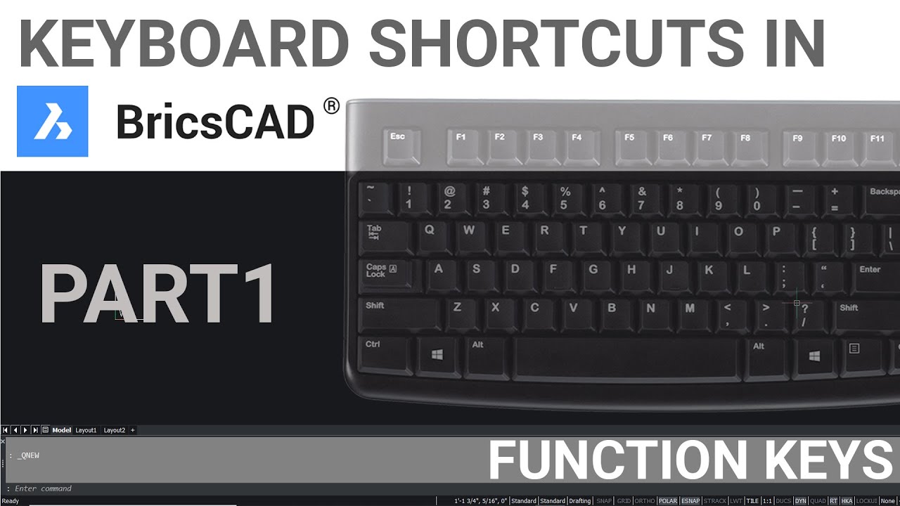 Keyboard shortcuts in BricsCAD - Part1