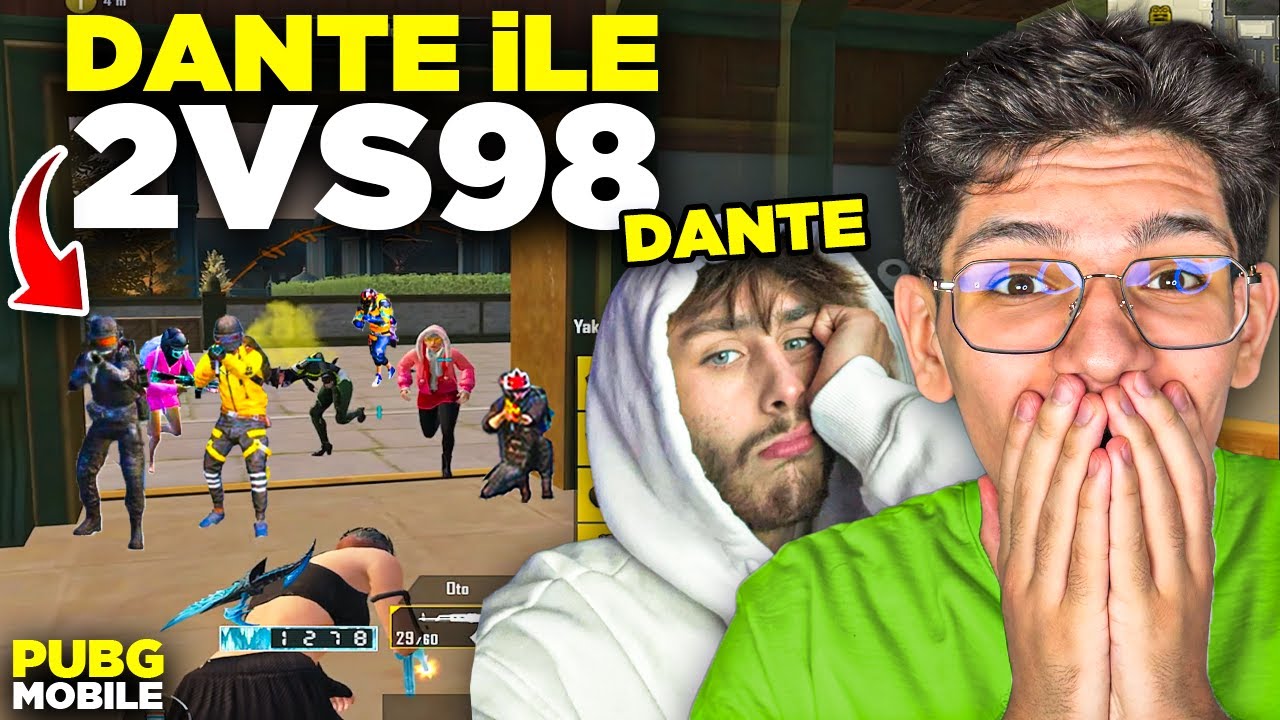 DANTE İLE 2 vs 98 ATTIK! ÇOOK SAĞLAM MAÇ - PUBG MOBİLE