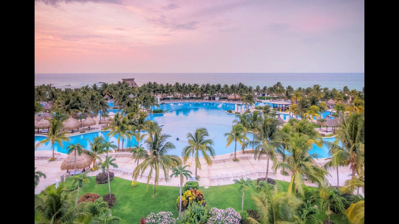 Mayan Palace resort pools stunning ocean views |  Cancun, Mexico | 4 K