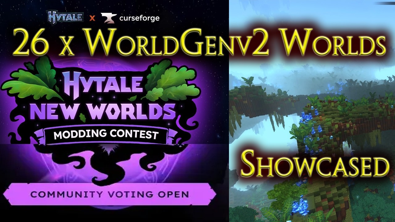 HYTALE | 26 x WorldGen V2 World Contest Entries Showcase | Hytale New Worlds Modding Contest