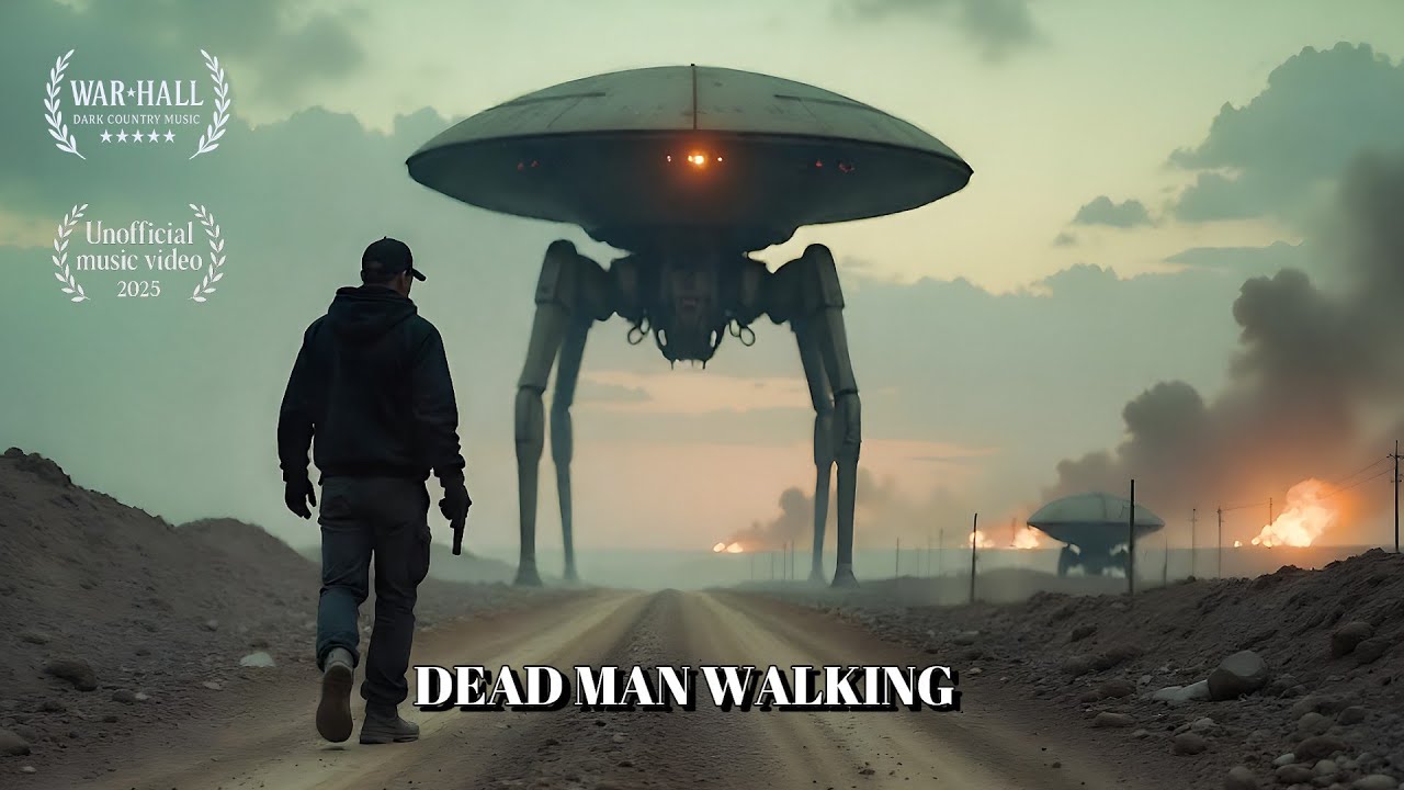 🎸☠️  Dark Country Music unofficial video.  War*Hall ... Dead Man Walking.🎧 Ai . VFX .