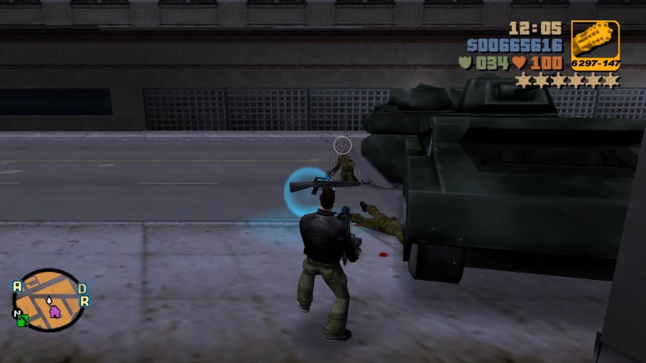 GTA 3 Minigun Rampage + Six Star Wanted Level Escape