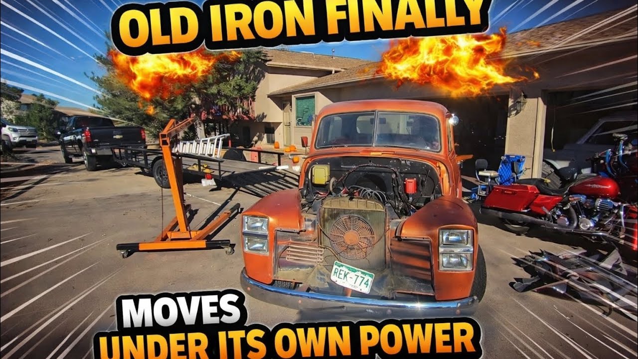 Old Iron Finally Moves Under Its Own Power  (Final fitting) (First Drive)