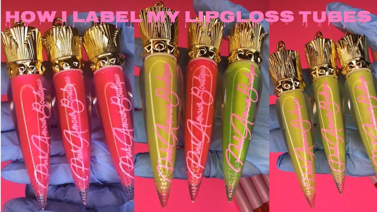 How I Label My Lipgloss Tubes💄 | Vinyl Cut Labels