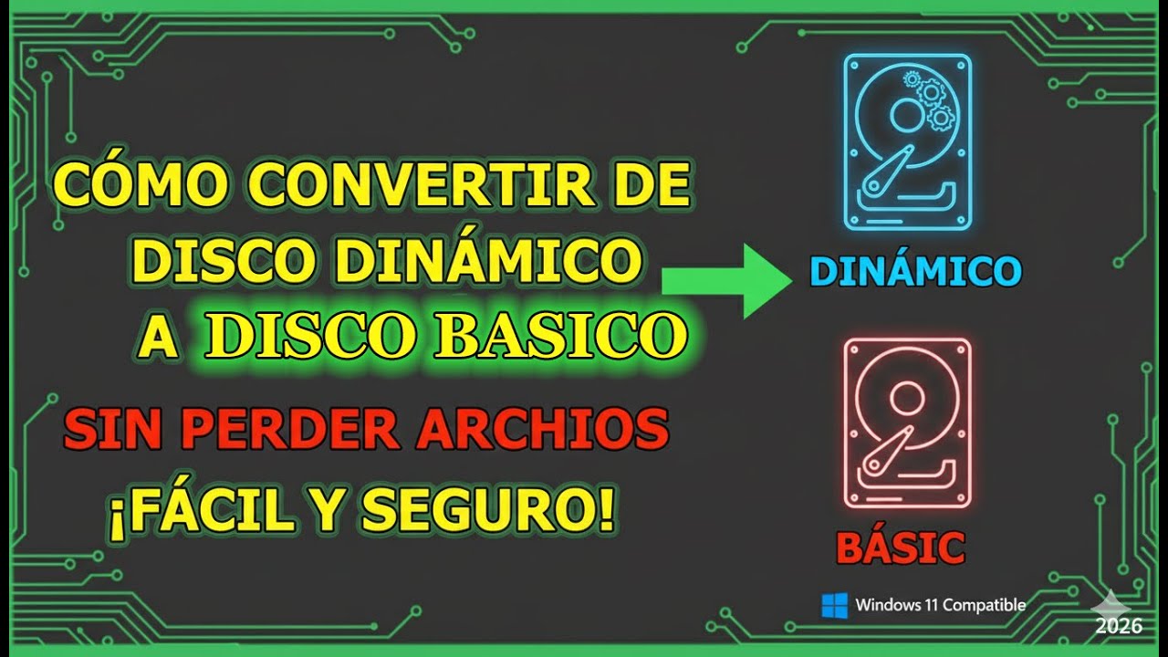Cómo Convertir Disco Dinamico a Basico Sin Formatear, Sin Perder Archivos 2026