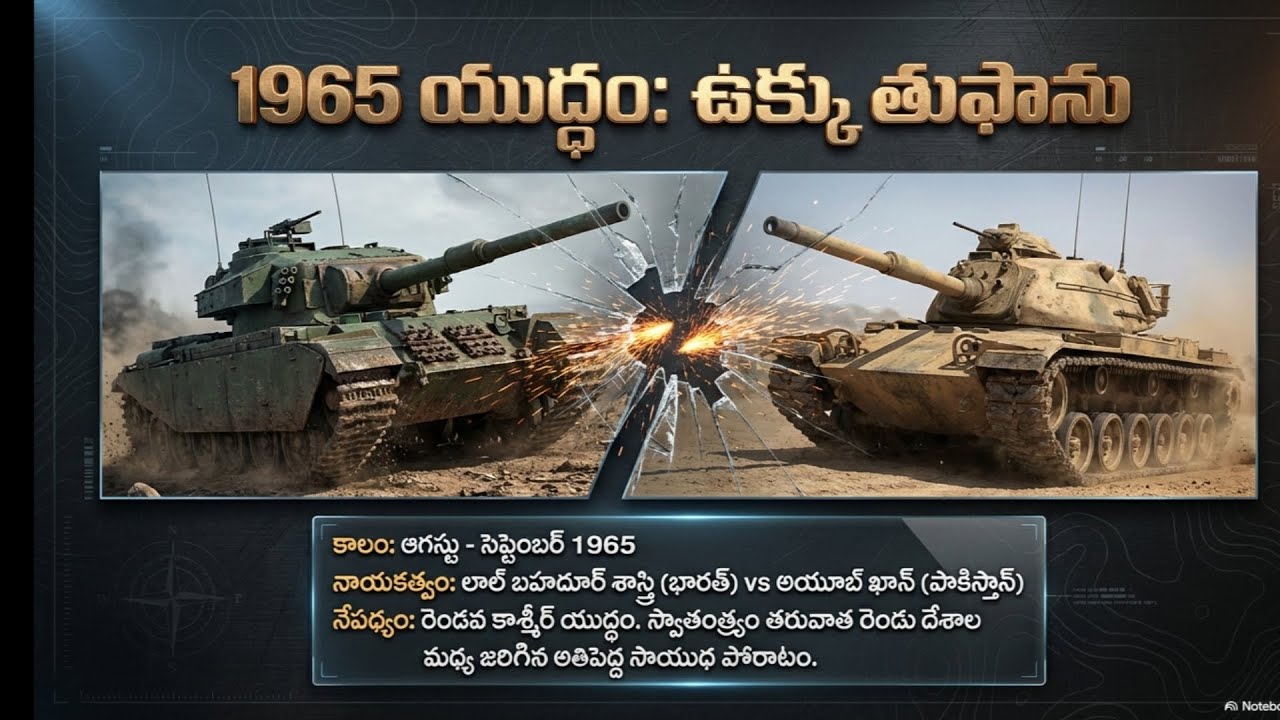India–Pakistan war of 1965 second Kashmir war explained in Telugu 