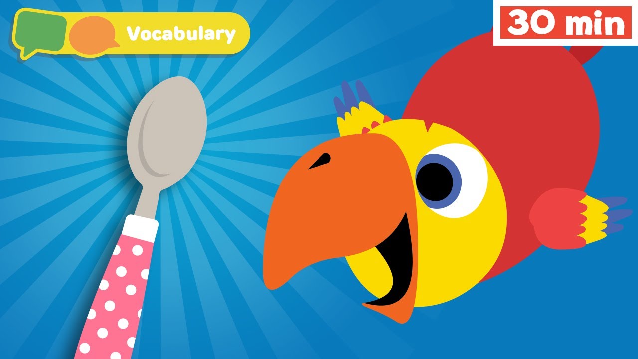 English Words With Larry Cartoon For Kids | Stories For Kids | Speaking & Learning From ABC Fun