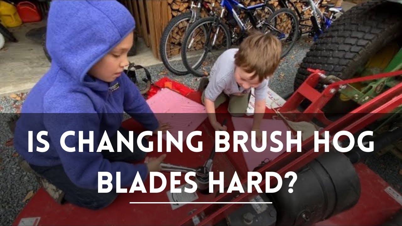 How to replace brush hog blades?