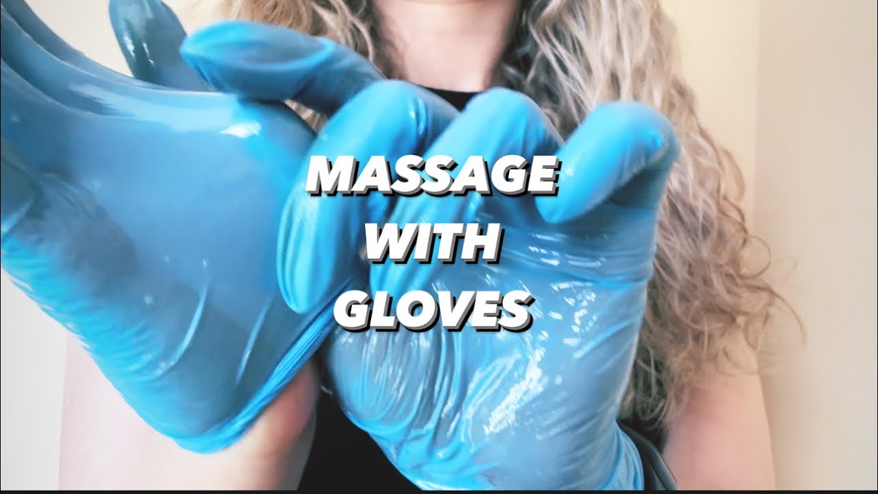 ASMR ✨ massage with latex gloves 🧤 OIL and DRY hands | no talking