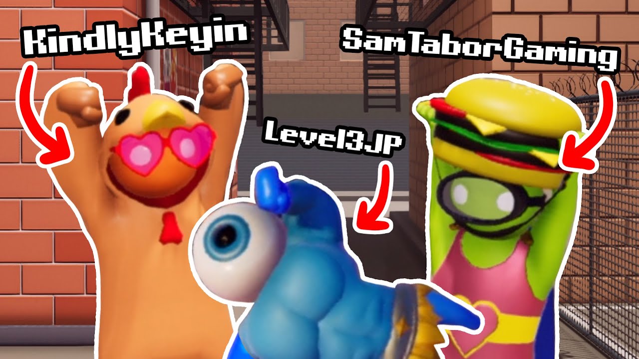 GETTING BEAT UP BY MY FRIENDS! Gang Beasts with @KindlyKeyin and @SamTaborGaming