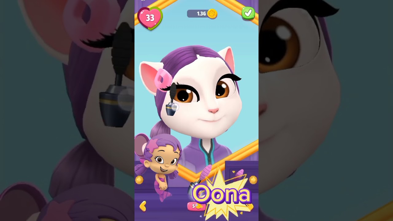 Oona - Bubble Guppies Makeover By My Talking Angela 2 #angela2 #cosplay